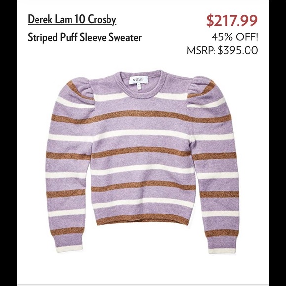 NWT,Derek Lam10Crosby
PuffSleeve Sweater,lavender - Picture 4 of 8